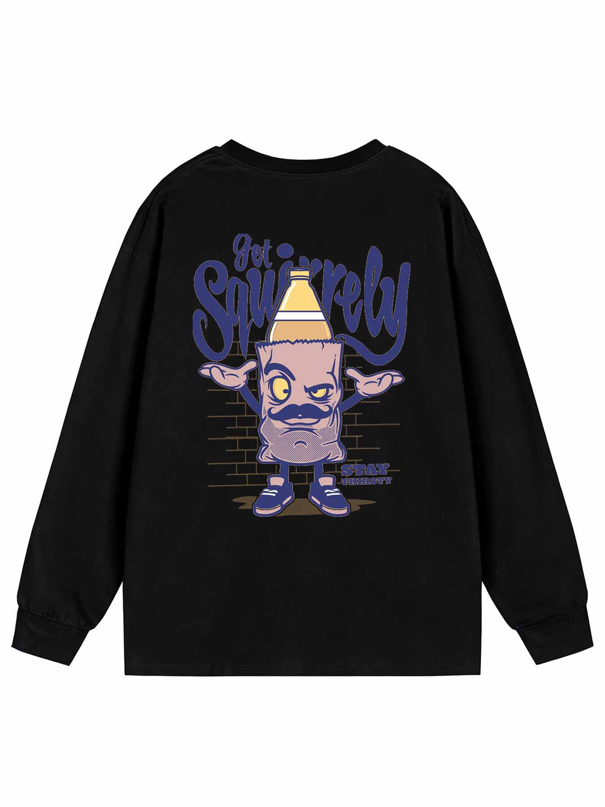 Double Sided Print Long Sleeve Cotton T Shirt Tbb001