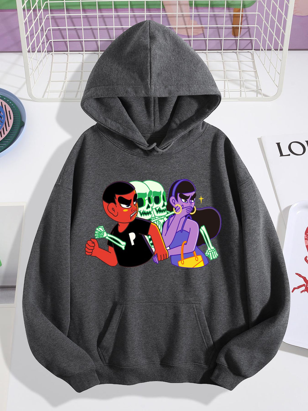 Hooded Pullover with Drawstring Tbb001 Us Ship