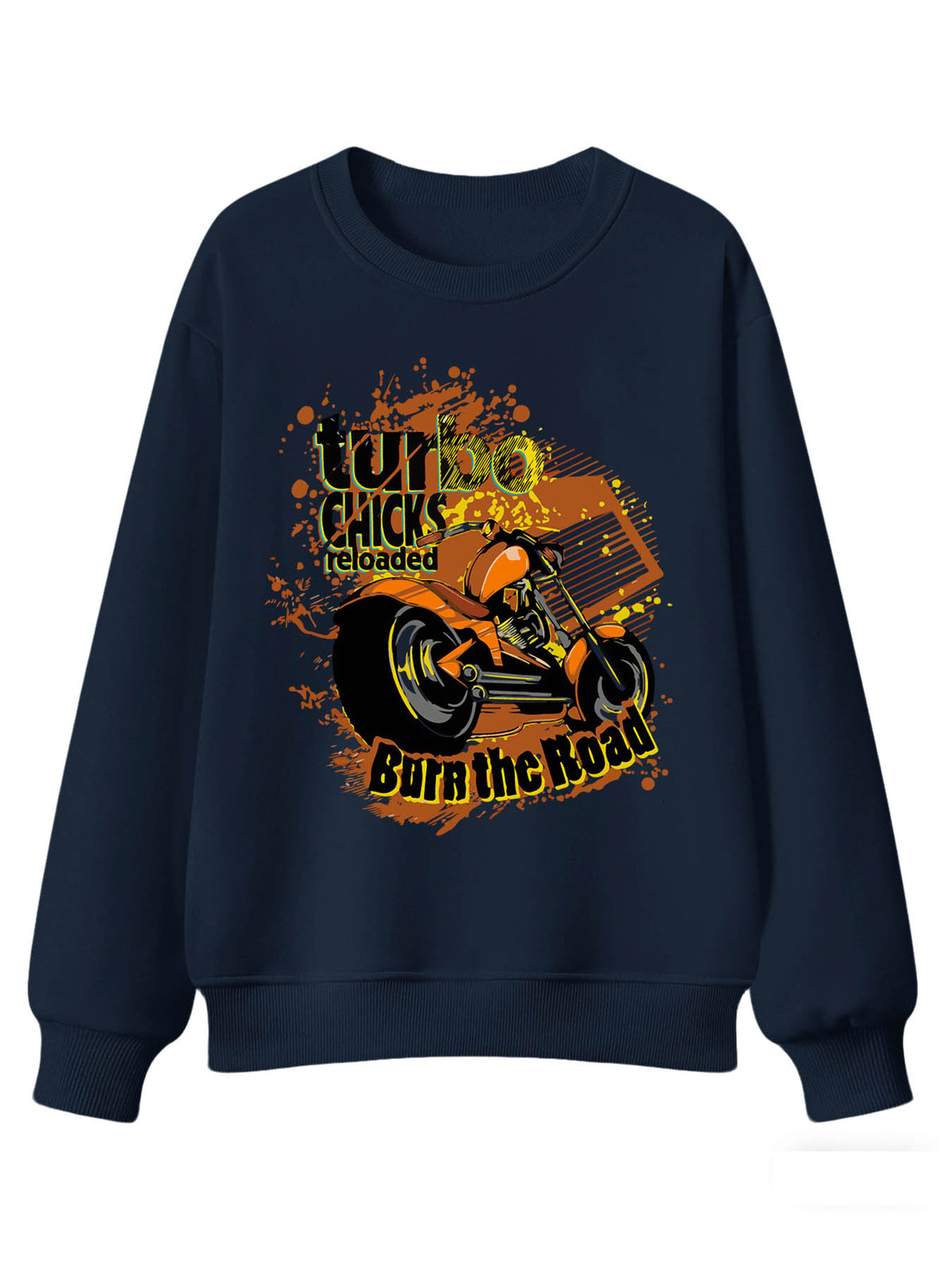 Round Neck Sweatshirt Single Sided Print Tbb001