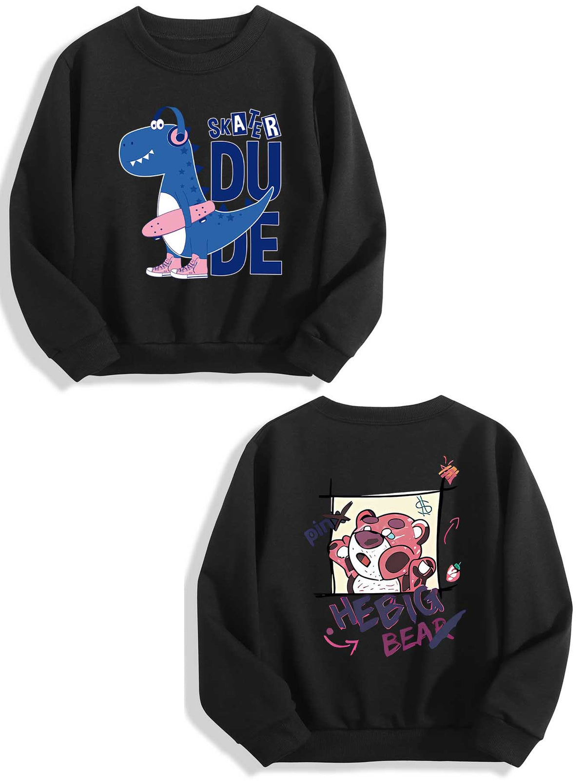 Double Sided Print Kids Hoodie Tbb