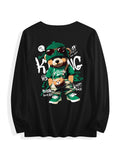 Multicolor Cotton Long Sleeve T Shirt Back Print Tbb001