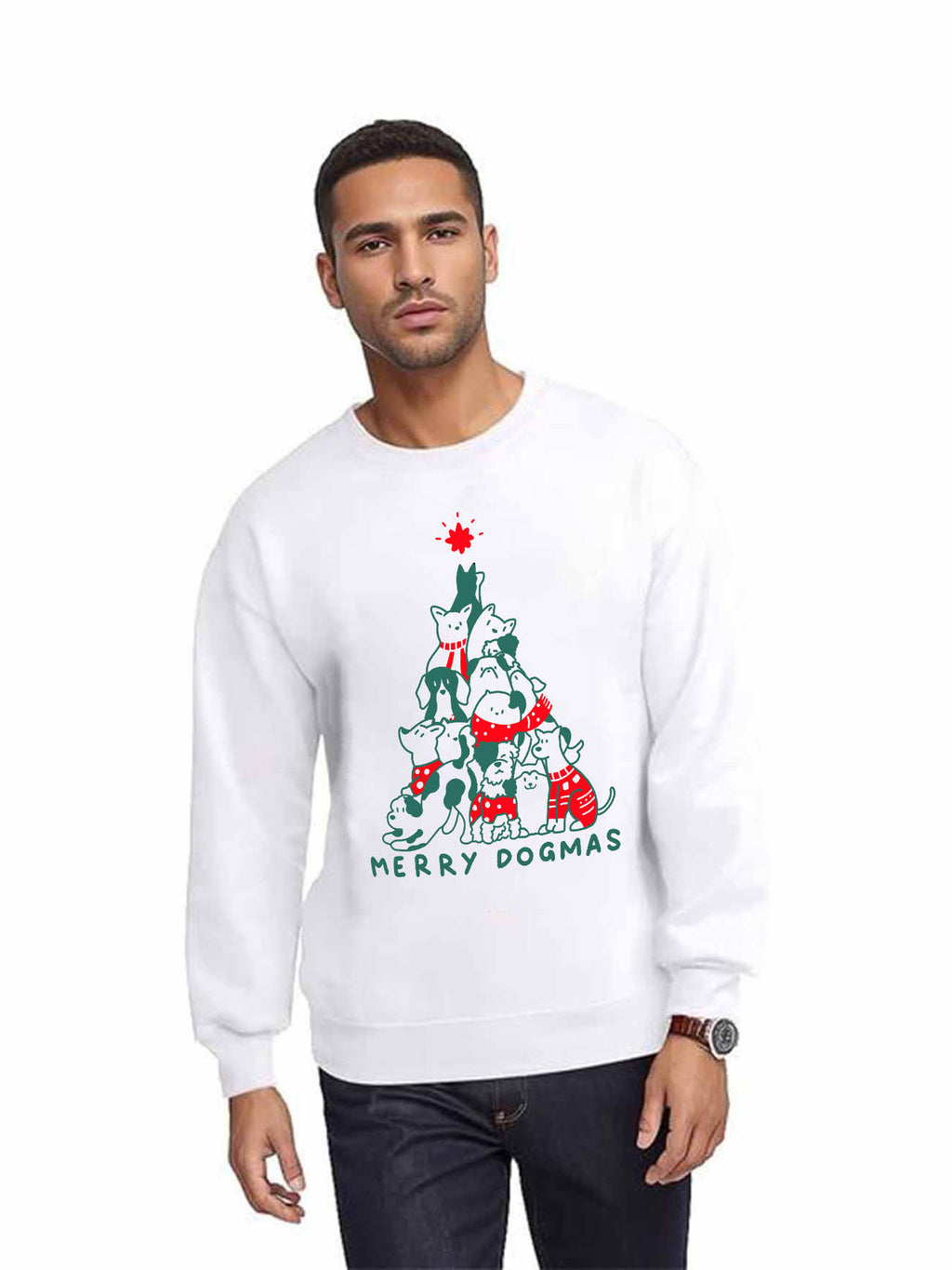 Round Neck Heat Transfer Sweatshirt Single Sided Print