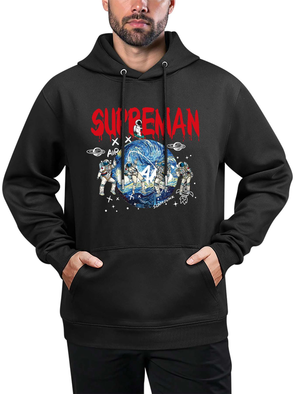 Fleece Hoodie Front Print Canadian Direct Ship