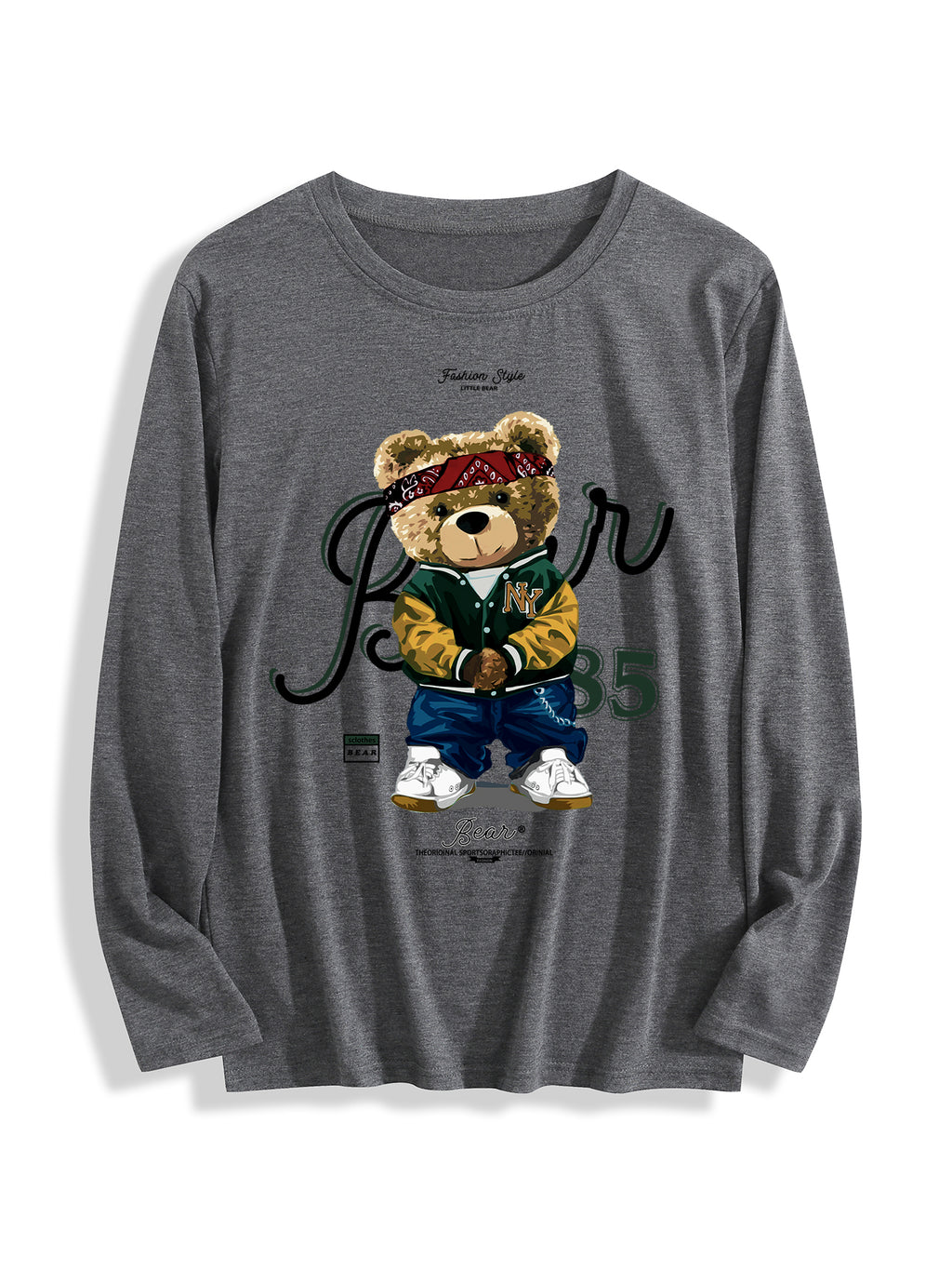 Double Sided Print Cotton Long Sleeve T Shirt Tbb001