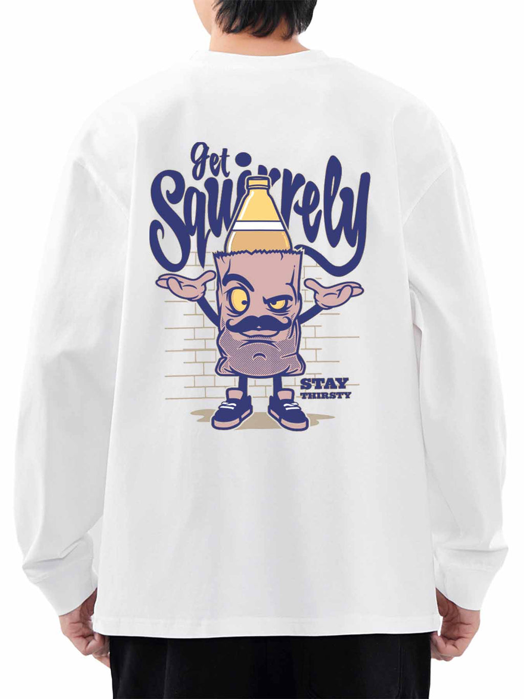 Cotton Long Sleeve Tee Single Sided Print Tbb001