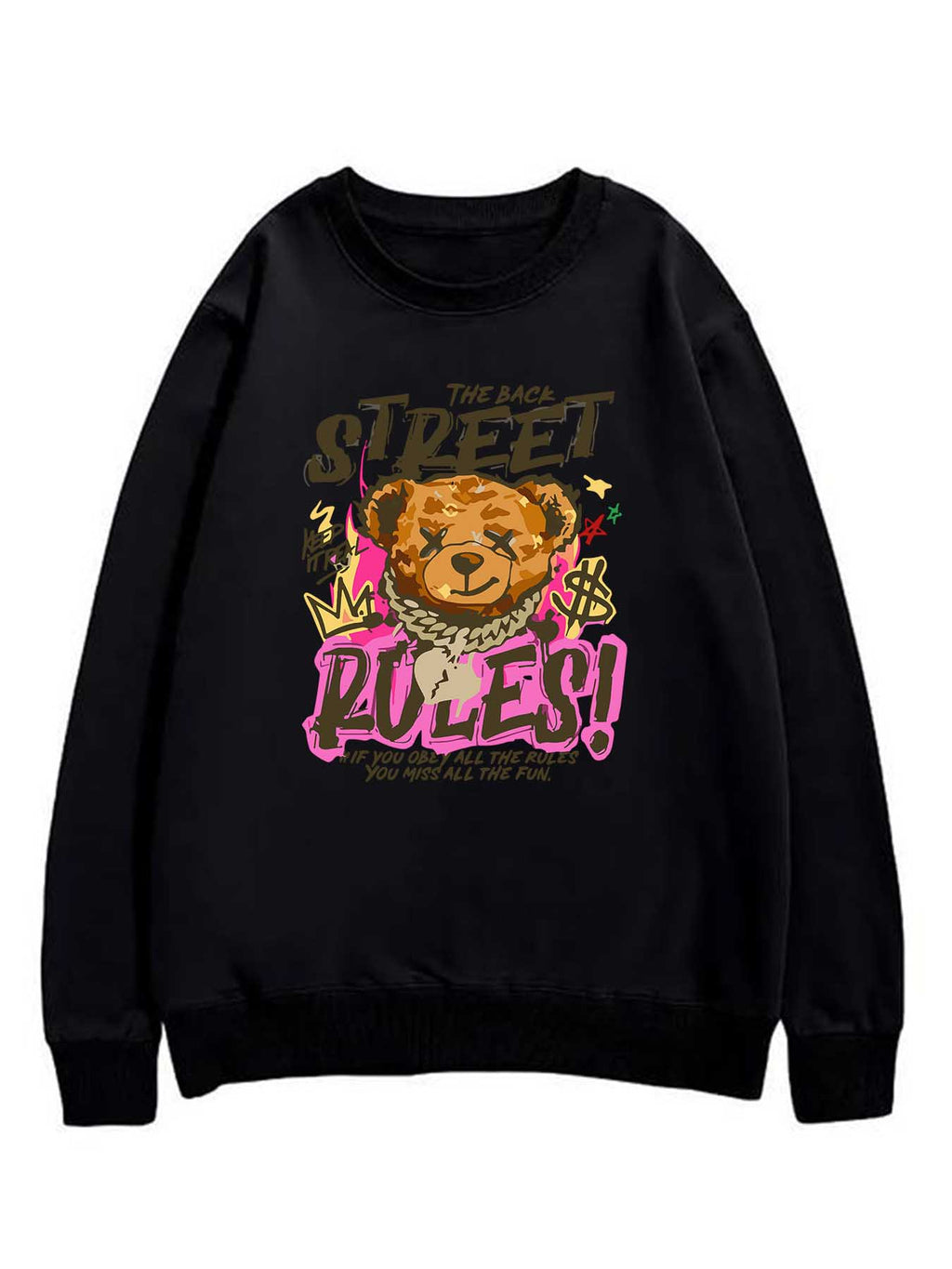 Double Sided Print Round Neck Sweater Tbb001 Japanese