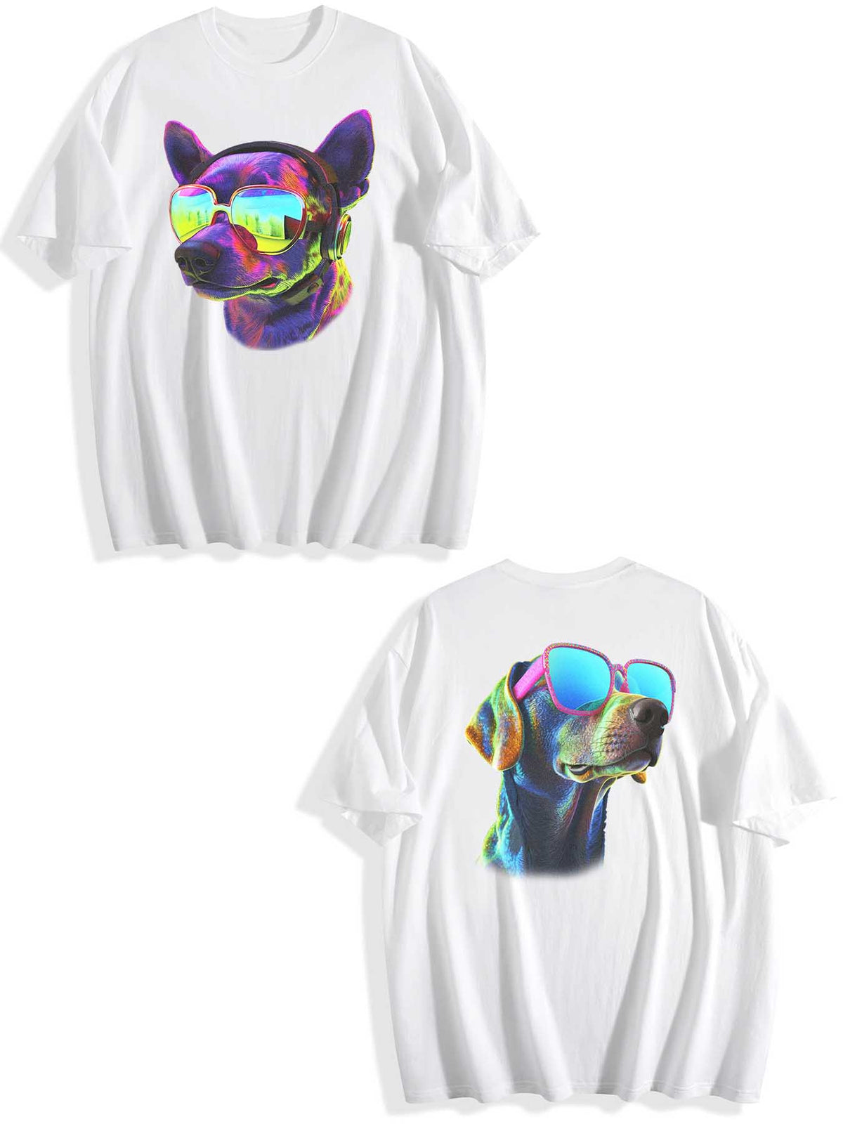 Double Sided Print Cotton Short Sleeve T Shirt Tbb